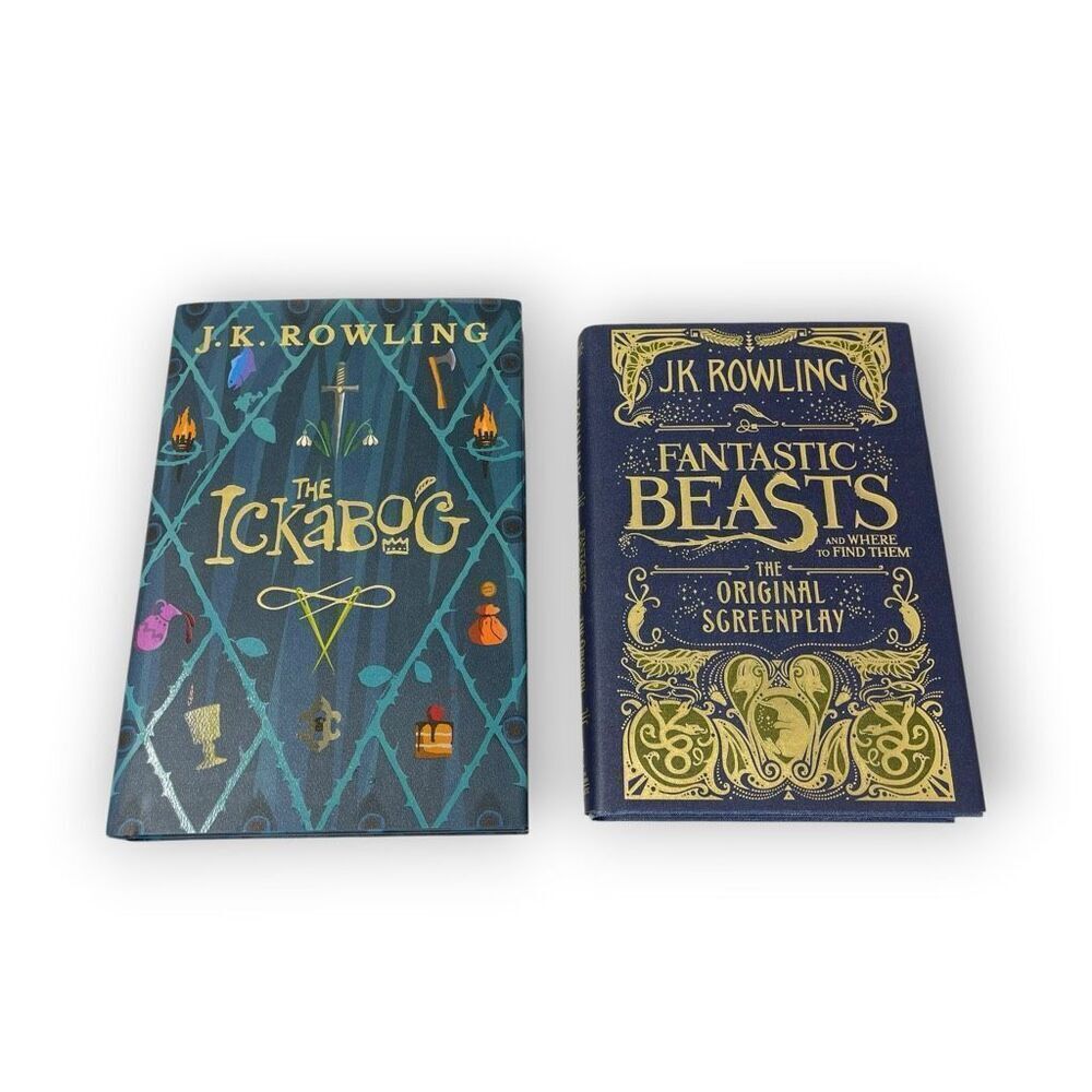 Fantastic Beasts Screenplay & The Ickabog J. K. Rowling Hardcover Books Lot of 2